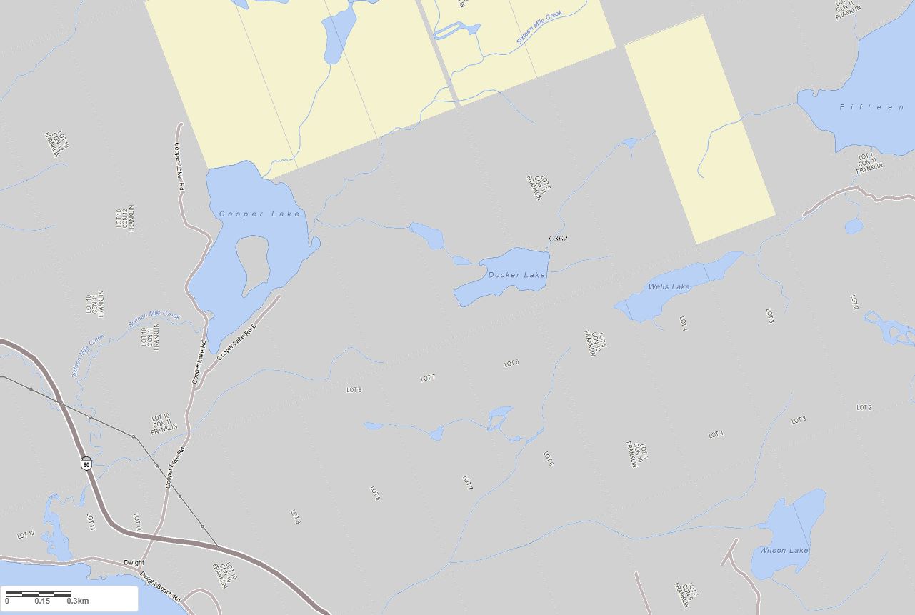 Crown Land Map of Wells Lake in Municipality of Lake of Bays and the District of Muskoka
